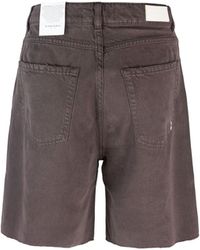 ICON DENIM - Shorts in Denim Lea Marrone - Lyst