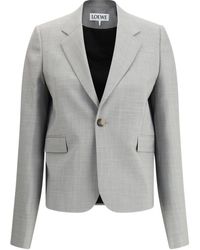 Loewe - Wool Single-Breasted Jacket - Lyst