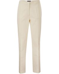 Fabiana Filippi - Gabardine Trousers With Diamond Detail - Lyst