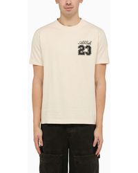Off-White c/o Virgil Abloh - Off- Slim T-Shirt With Logo 23 - Lyst