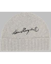 MM6 by Maison Margiela - Embroidered Knit Beanie - Lyst
