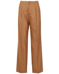 Alberta Ferretti - Broek Camel - Lyst