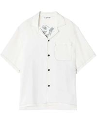 Lanvin - Overhemd Met Borstzak En Grafische Print - Lyst