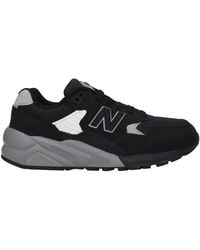 New Balance - Sneakers 580 Donna Camoscio Nero/Argento - Lyst
