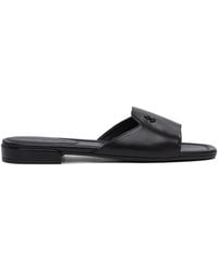 Jimmy Choo - Dina Flat Leather Sandals - Lyst