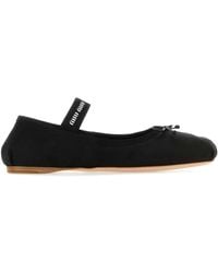 Miu Miu - Flat-Heeled Ballerina Shoes For By - Lyst