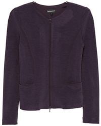 Emporio Armani - Zipped Blazer Jacket - Lyst