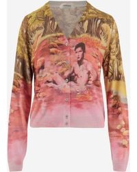Versace - Cardigan Silk - Lyst