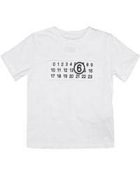 MM6 by Maison Martin Margiela - T Shirts En Polos Wit - Lyst