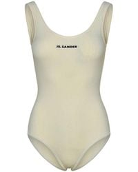 Jil Sander - One Piece Swimsuit With Logo - Lyst