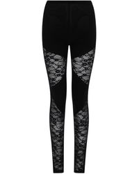 Nina Ricci - Patchwork Leggings With Lace Inserts - Lyst