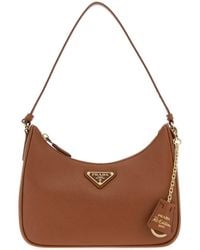 Prada - Caramel Leather Re-Edition 2005 Shoulder Bag - Lyst