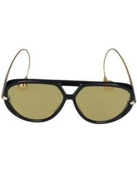 Bottega Veneta - Sonnenbrille Bv1273 S 003 schwarzes Goldgelb /12/180 - Lyst