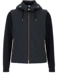 Moorer - Bomber Bi Materiale - Lyst