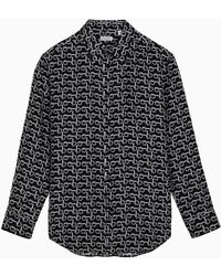 Burberry - Silk Shirt With B Pattern - Lyst