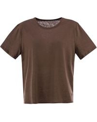 Majestic - Linen Crew-Neck T-Shirt - Lyst