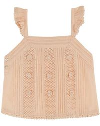 Emile Et Ida - Emile & Ida Top Con Dettagli Crochet - Lyst