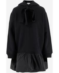 Patou - Cotton Hoodie With Ruffles And Logo - Lyst