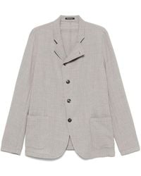 Emporio Armani - Wool Single-Breasted Blazer Jacket - Lyst