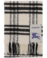 Burberry - Check Wool -sjaal - Lyst