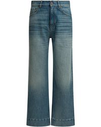 Chloé - Korte Jeans Met Wijde Pijpen - Lyst