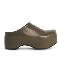 Marni - 'chunky' Green Lear 'deepsage' Clog Sabots - Lyst