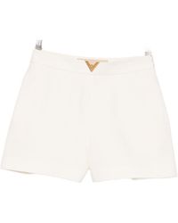 Valentino - Vlogo Signature Wool And Silk Shorts - Lyst