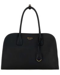 Prada - Leather Medium Shopping Bag - Lyst