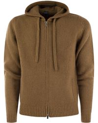Fedeli - Pure Cashmere Hooded Cardigan - Lyst