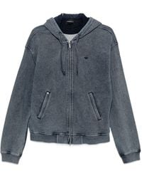 Emporio Armani - Logo Cotton Hoodie - Lyst