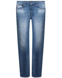 Versace - Katoen Logo Denim Jeans - Lyst