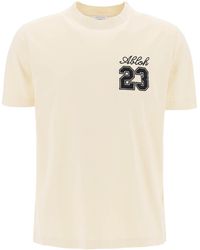 Off-White c/o Virgil Abloh - T-shirt de cou de l'équipage blanc avec 23 logo - Lyst