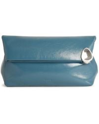 Jil Sander - 'Jewel' 'Ocean' Lear Clutch - Lyst