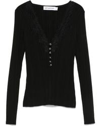 Self-Portrait - Lace Trim Knit Top - Lyst
