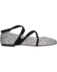 Jimmy Choo - Astoria Glitter Ballet Flats - Lyst