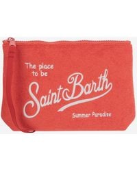 Mc2 Saint Barth - Sac d'embrayage en tissu avec logo - Lyst