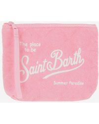 Mc2 Saint Barth - Fabric Clutch Bag Met Logo - Lyst