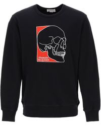Alexander McQueen - Crew-Neck Sweatshirt With Skull Embroidery - Lyst