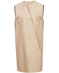 MM6 by Maison Margiela - Jurk Met Dopmouwen En Plooien - Lyst