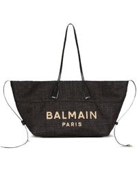 Balmain - Track Tragetasche mit Stickerei - Lyst