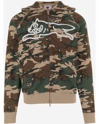 ICECREAM - Zip Hoodie With Camouflage Print Cotton Sweatshirts - Lyst