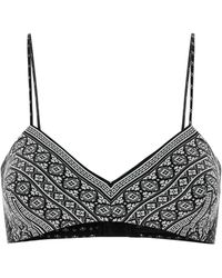 Ermanno Scervino - Printed Silk Crop-top - Lyst