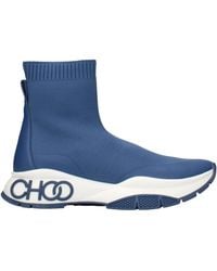 Jimmy Choo - Landon Sock Boots Fabric/Denim - Lyst