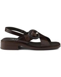 Prada - Sandali Con Fibbia - Lyst