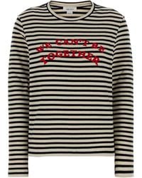 McQueen - Embroidered Stretch Cotton T-shirt - Lyst
