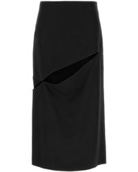 Jil Sander - Wool Blend Skirt - Lyst