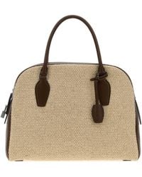 The Row - Two Tone Canvas And Leather India 12.00 Handbag - Lyst