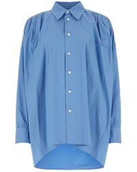 Bottega Veneta - Light Cotton Blend Oversize Shirt - Lyst