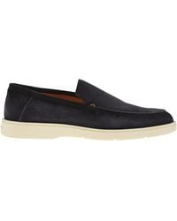 Santoni - Suede Moccasin - Lyst
