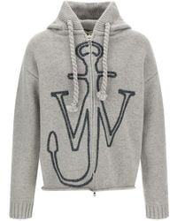 JW Anderson - Anchor Embroidery Felpe Grigio-Uomo - Lyst